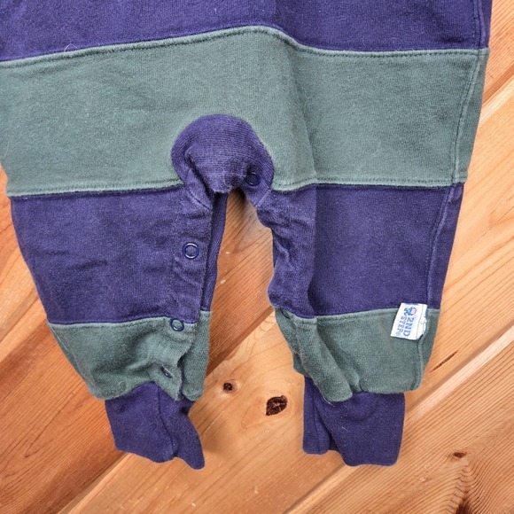 Y2K Woodsy Outdoors Boys Collared Ling Sleeve Romper Color Block 24 Months - Picture 4 of 5